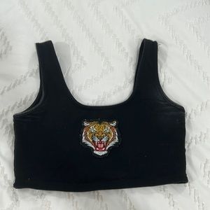 Black crop top